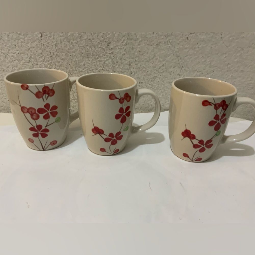 Pier 1 imports 3 pc Coffee Cup Mug Set